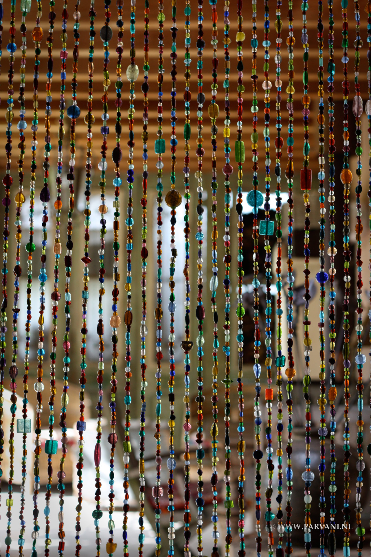 kralen gordijn mixed colours