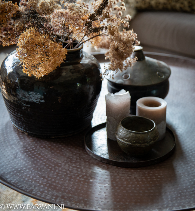 salontafel Hoffz rond ijzer detail